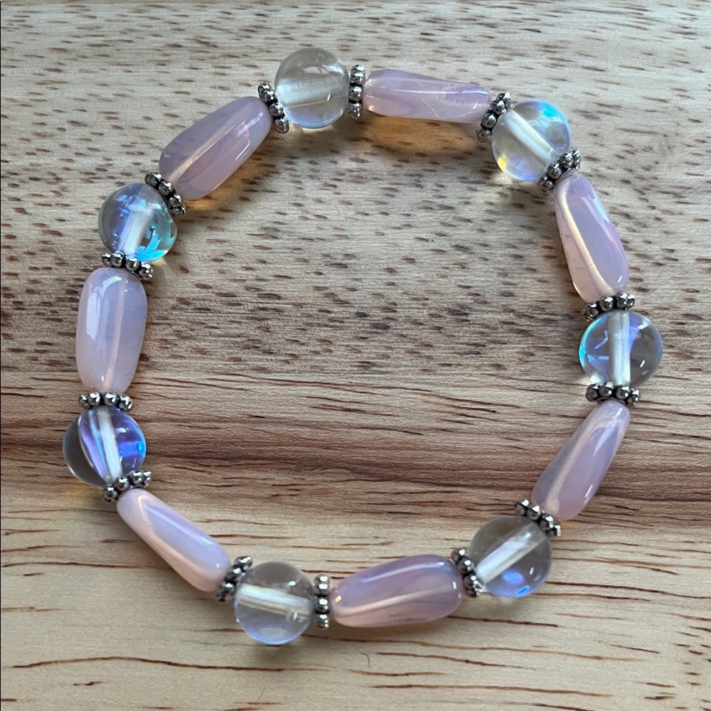 Clear Mermaid Glass Beaded Bracelet
